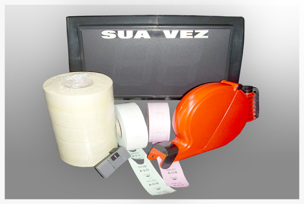 Rolos Senhas - Sua Vez, Dispensadores de Vez e Displays Eletrónicos​